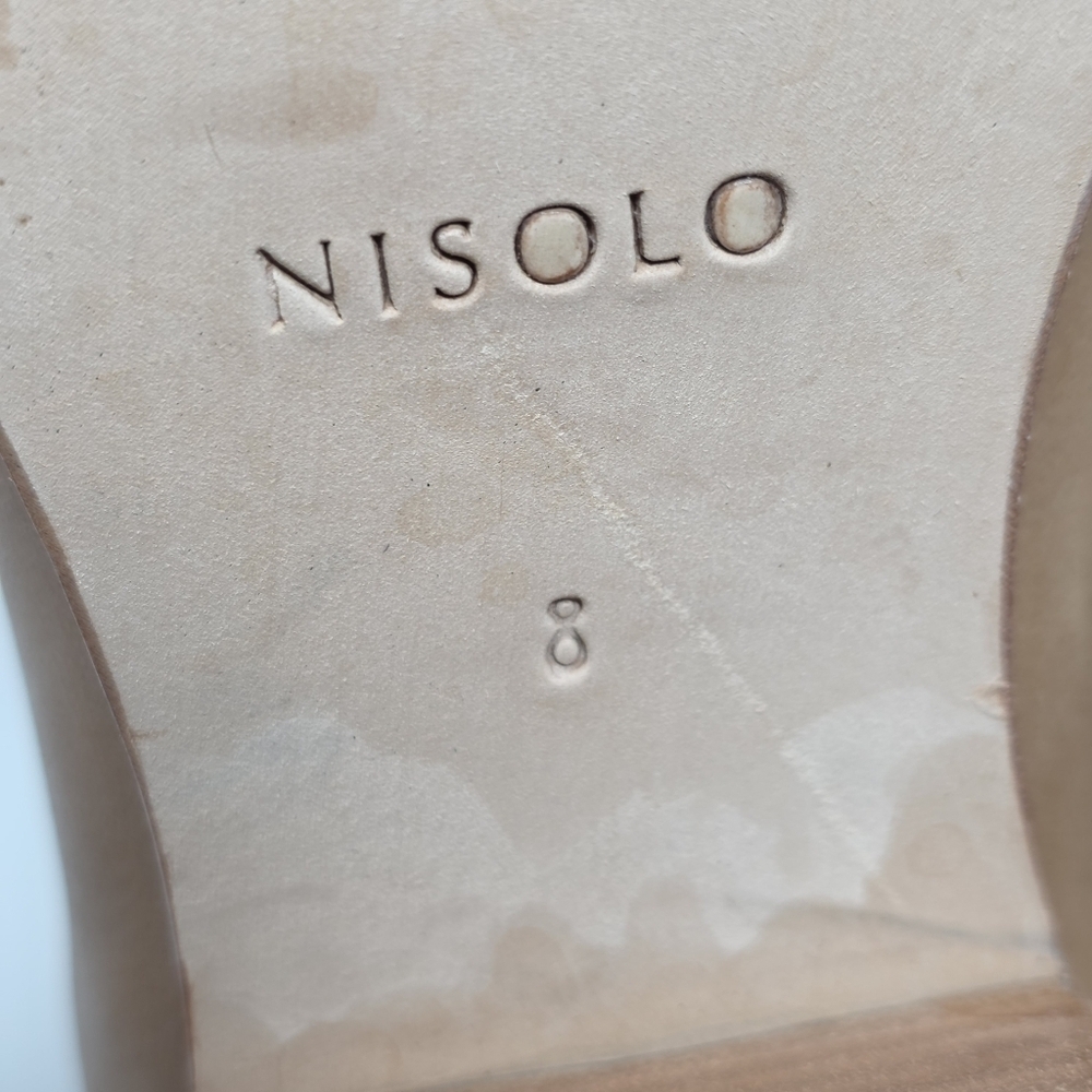 Nisolo Dari Ankle Boots Womens Size 8 Almond Leather Shoe Back Zip Heeled Bootie - Picture 3 of 11